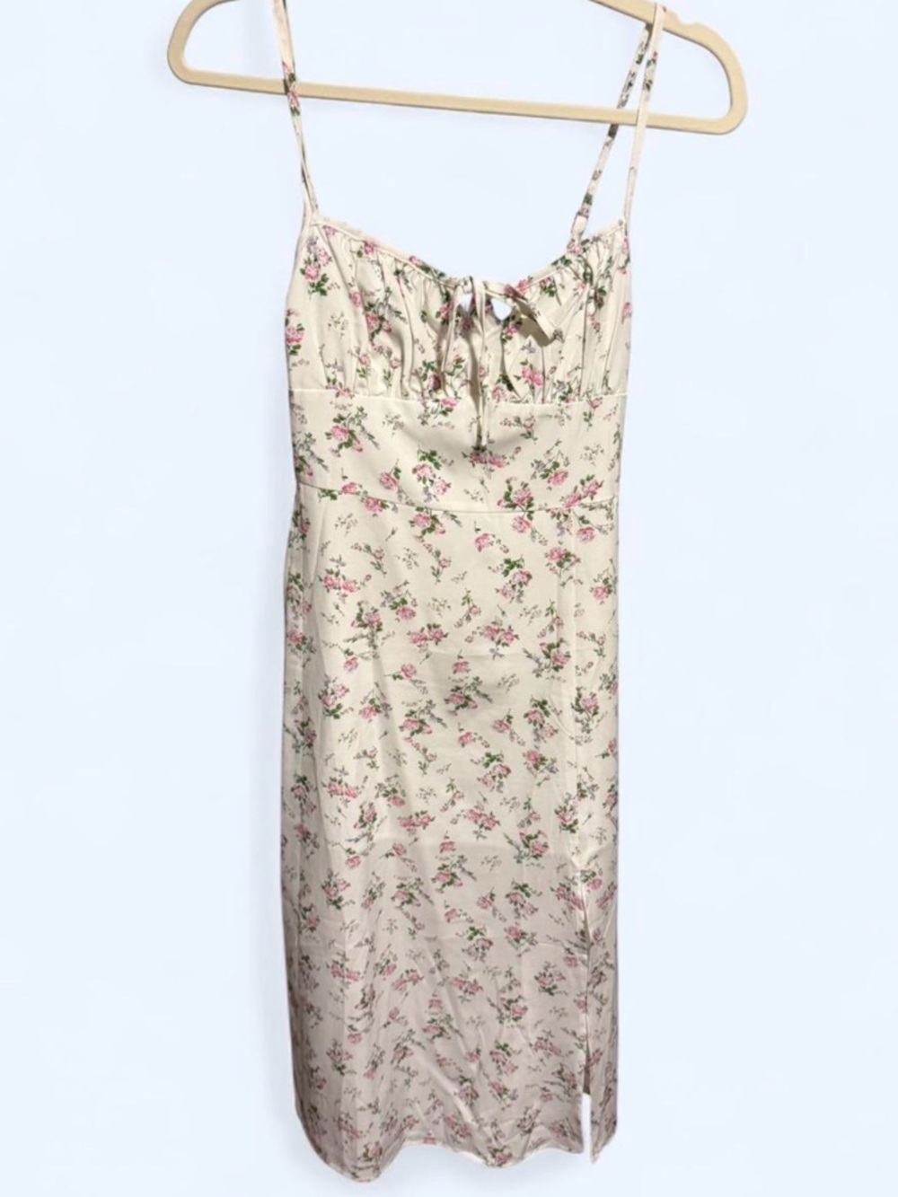 SHEIN  Slip Dress with Pink Rose Floral Print